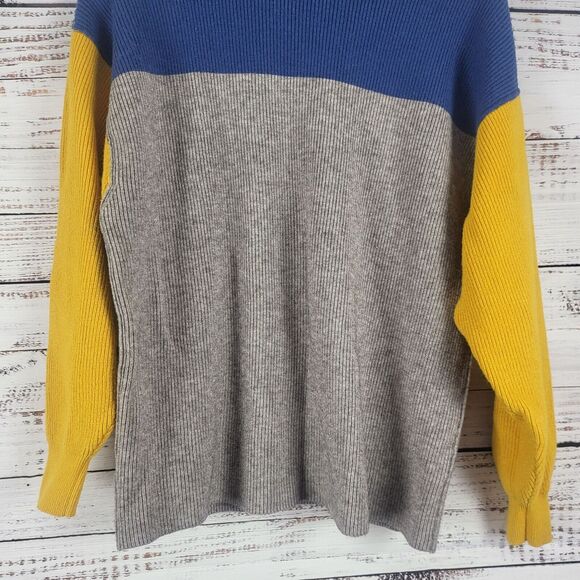Free People Cowl Neck Color Block Sweater XS Womens Long Sleeve Pullover - Picture 11 of 11